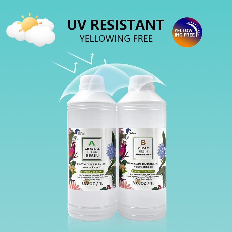 2Ltr Epoxy Resin 1:1 AB Kit Art DIY UV Crafts Glass & Water Clear Epoxy Coating-4