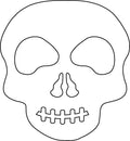SHAPES ETC.  Large Single Color Cut-Out - Skull