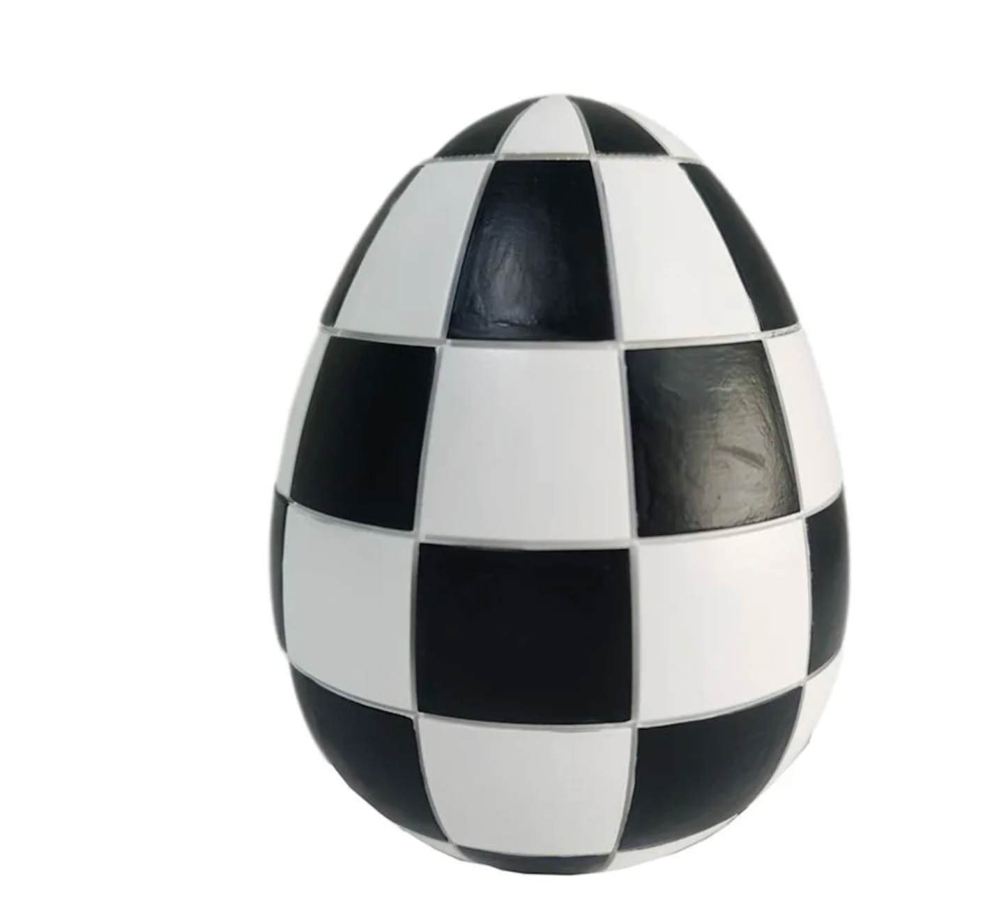 4.5" Resin Checkered Egg-0