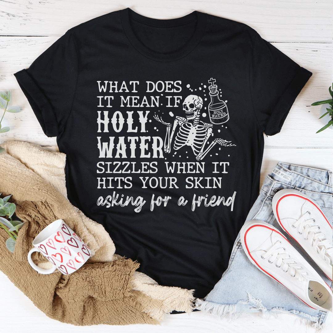 Holy Water Skull Tee-0