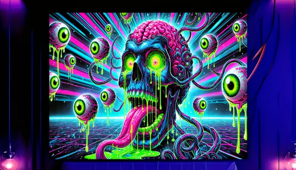Trippy Head Tapestry