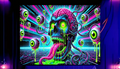 Trippy Head Tapestry