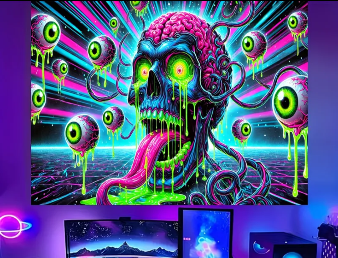Trippy Head Tapestry