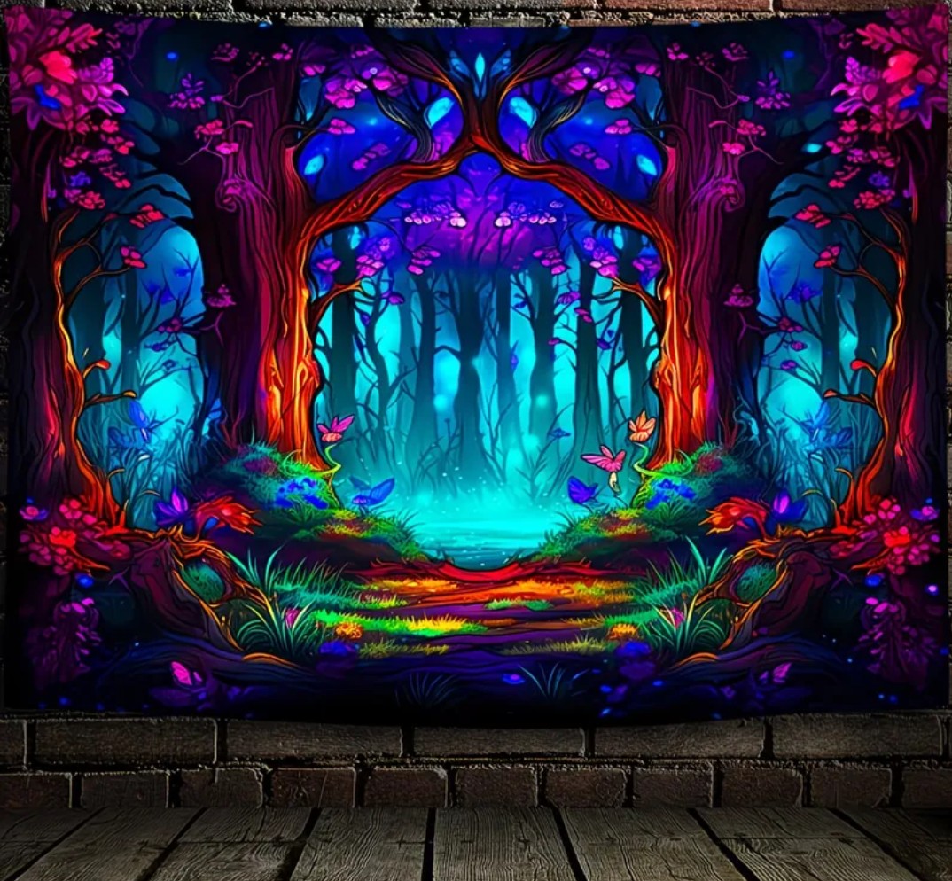 Glowing Forest Tapestry