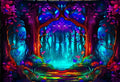 Glowing Forest Tapestry