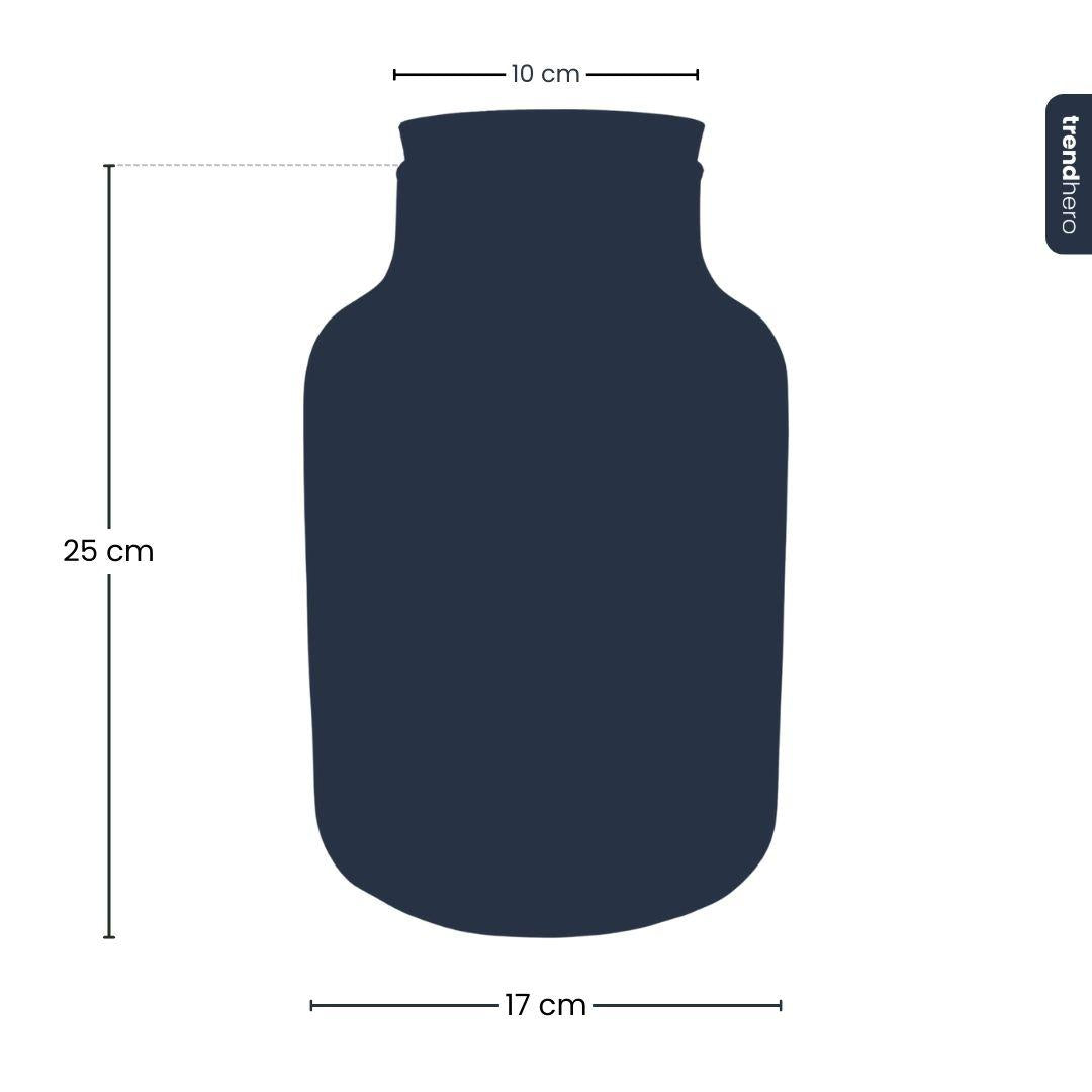 Terrarium Flasche – Geschlossene Glasflasche mit Korken & LED-Beleuchtung – Höhe 24,5cm Ø17cm – Dekoratives Pflanzenterrarium aus Recyclingglas-3